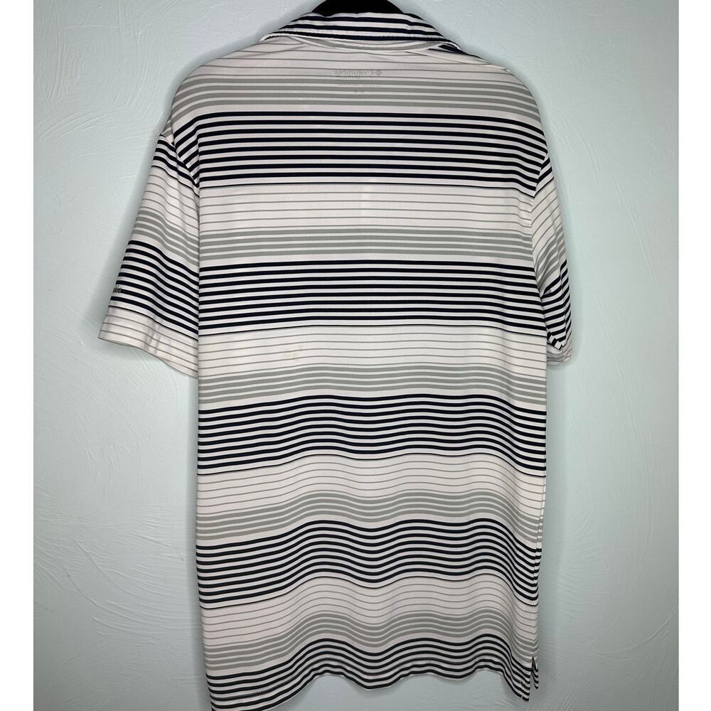 Columbia Golf Texas Rangers Polo Shirt Men's Size Medium Striped Baseball MLB - Picture 2 of 5
